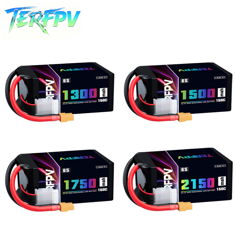 Lipo Battery 6S - Batería Lipo TERFPV 6S 22.2V 1300/1500/1750/2150mAh