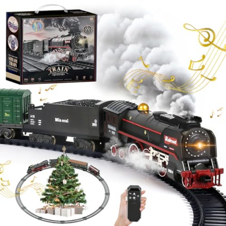 Smoke Stopper - Tren eléctrico navideño con control remoto