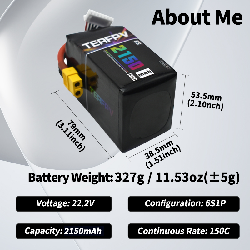 Batería Lipo TERFPV 6S 22.2V 1 - Lipo Battery 6S reseña y precio
