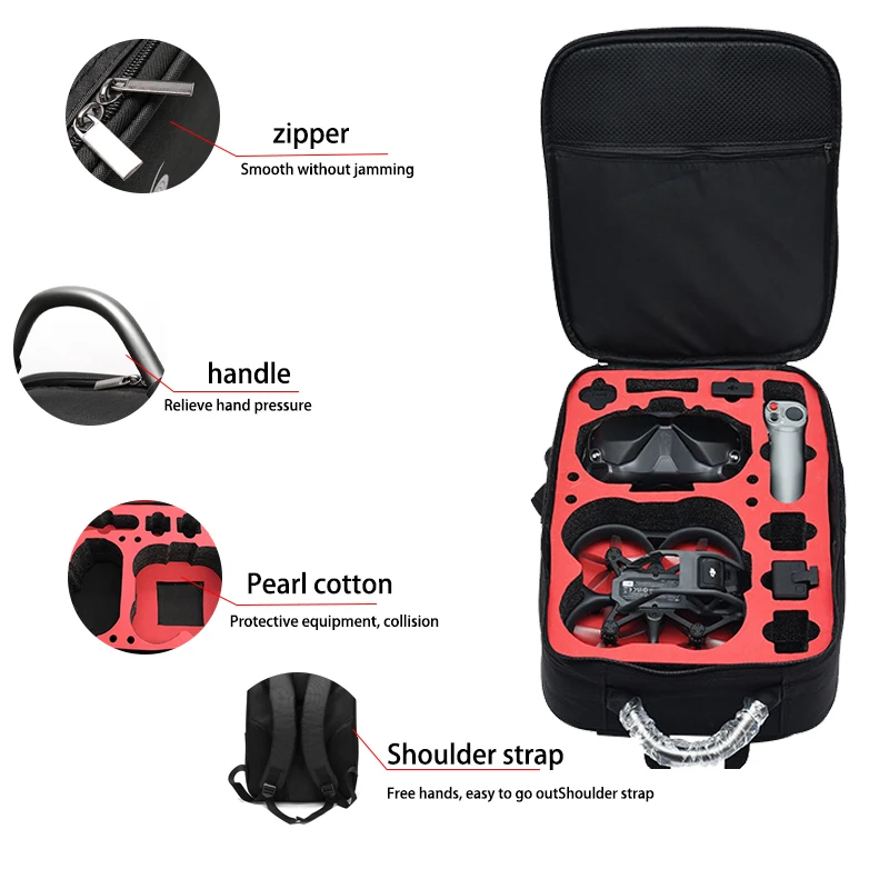 Mochila portátil de nailon, bo - Drone Goggles Dji reseña y precio