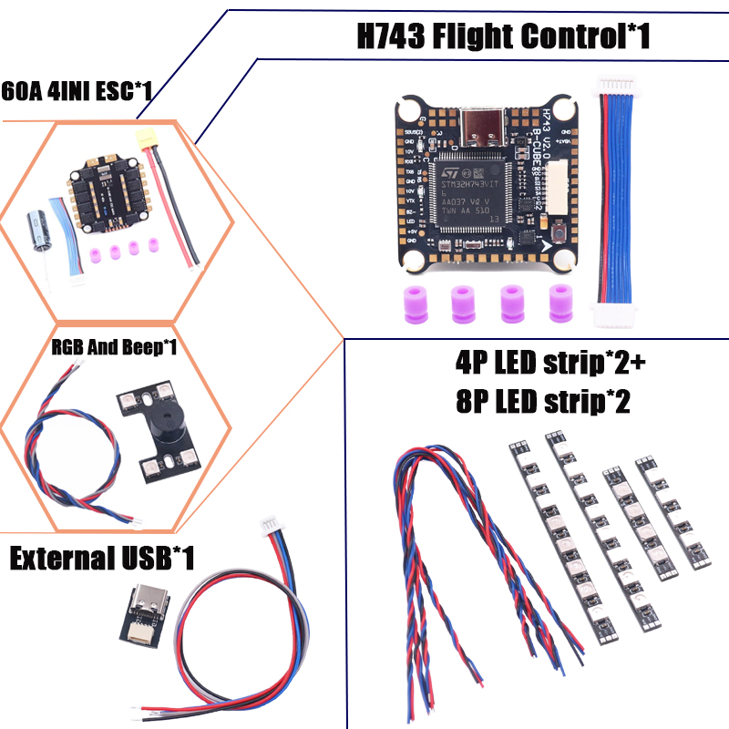 RCtoSky F4V3S PLUS F722 F745 H - F722 Flight Controller reseña y precio