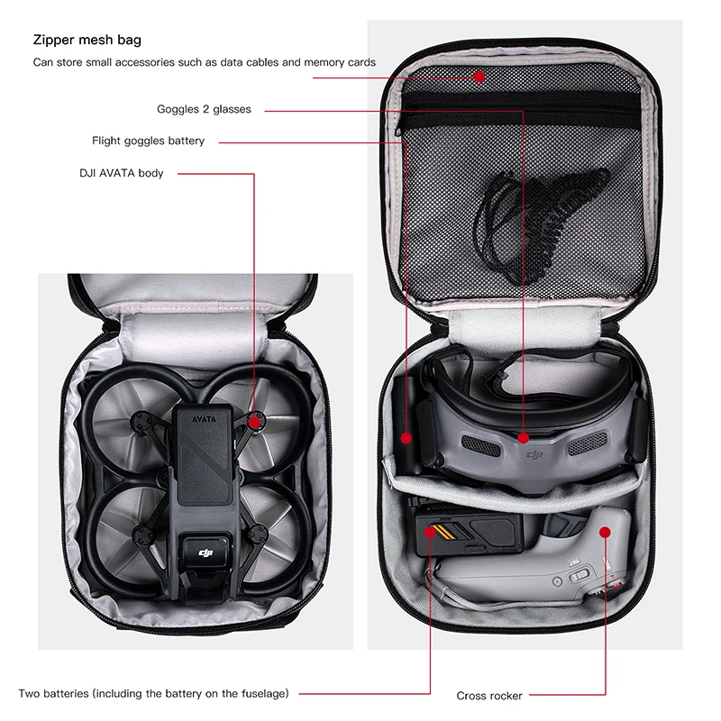 Estuche portátil, bolso espaci - Drone Goggles Dji reseña y precio
