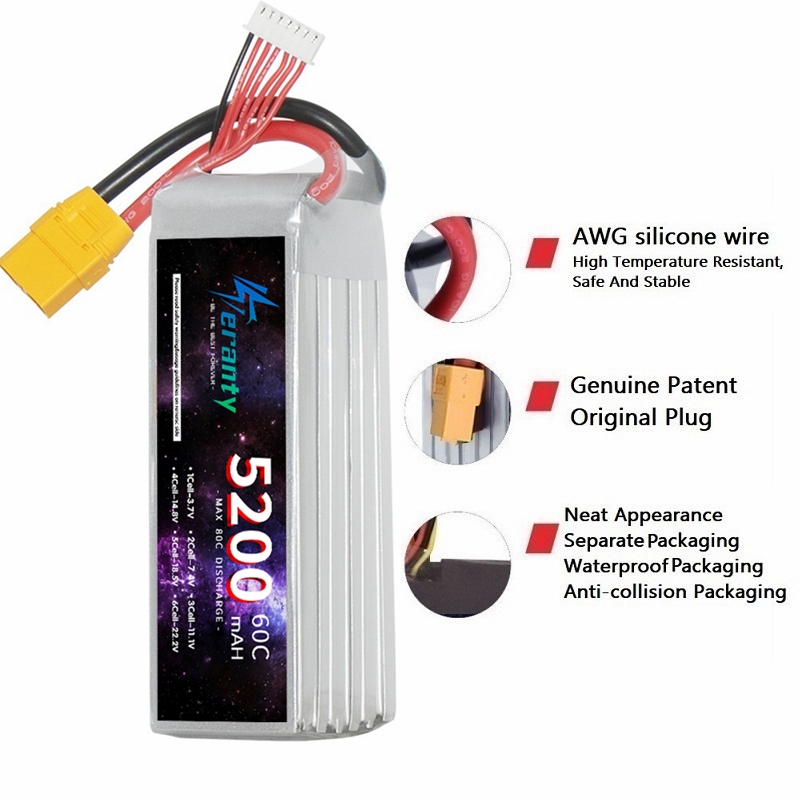 TERANTY-batería Lipo 6S de 520 - Lipo Battery 6S reseña y precio