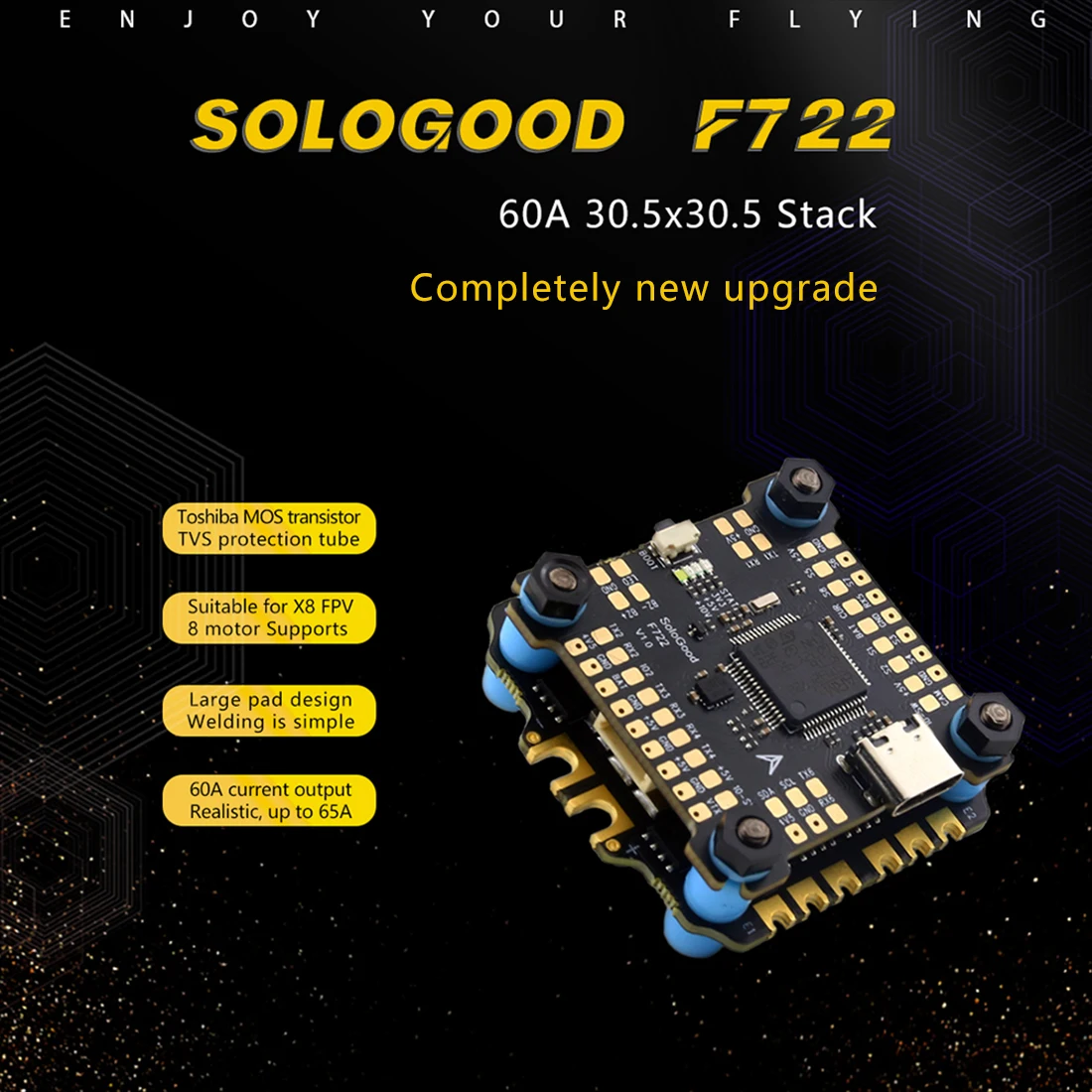 SoloGood F722 60A Stack ICM426 - F722 Flight Controller reseña y precio