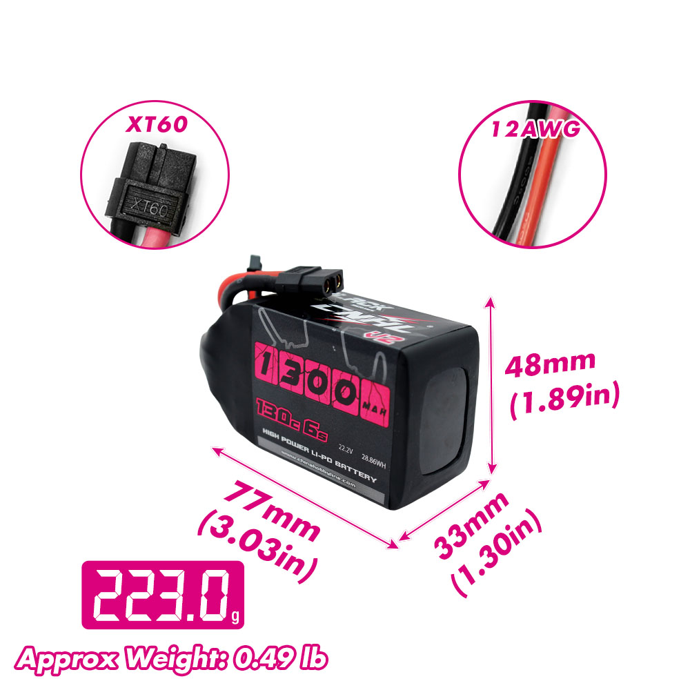 2 Baterías Lipo CNHL 6S 22.2V  - Smoke Stopper reseña y precio